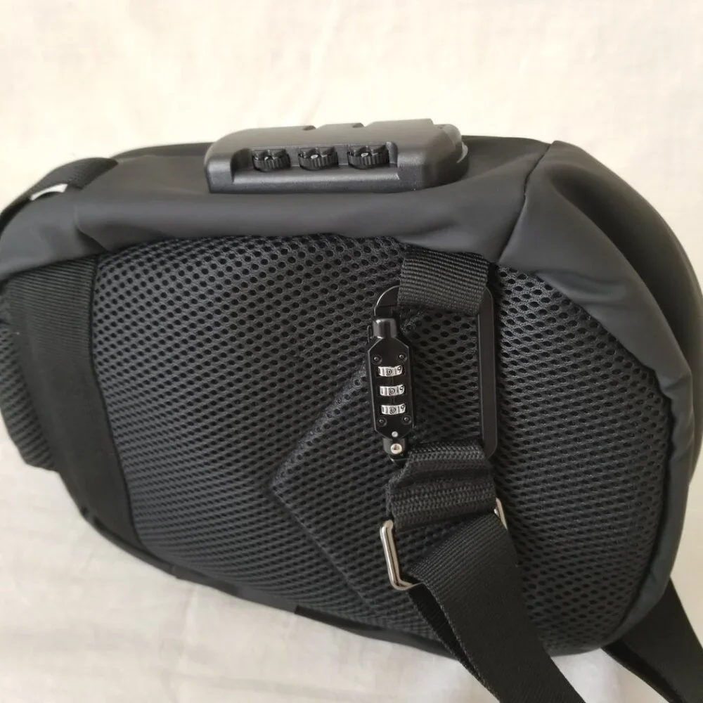 NEW! Anti-Theft Hard-Shell Crossbody/Shoulder Bag w/Locking Zippers and Strap
